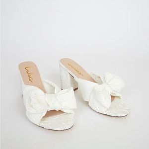 Lulus Dorothea Ivory Knotted High Heel Sandals